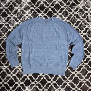 Gap Cotton Tweed Sweater Women's Medium Pullover Crewneck Light Blue Jumper